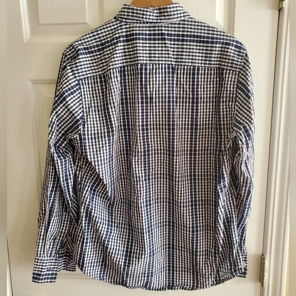 Paper Denim & Cloth Men’s Button-Up Shirt Plaid Long Sleeve Blue L - Picture 2 of 8